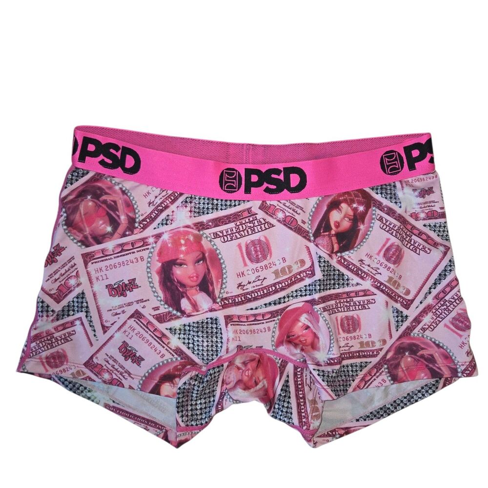 Women's PSD x Bratz $100 Dollar Bills Pink Boy Short shorts Size Medium
